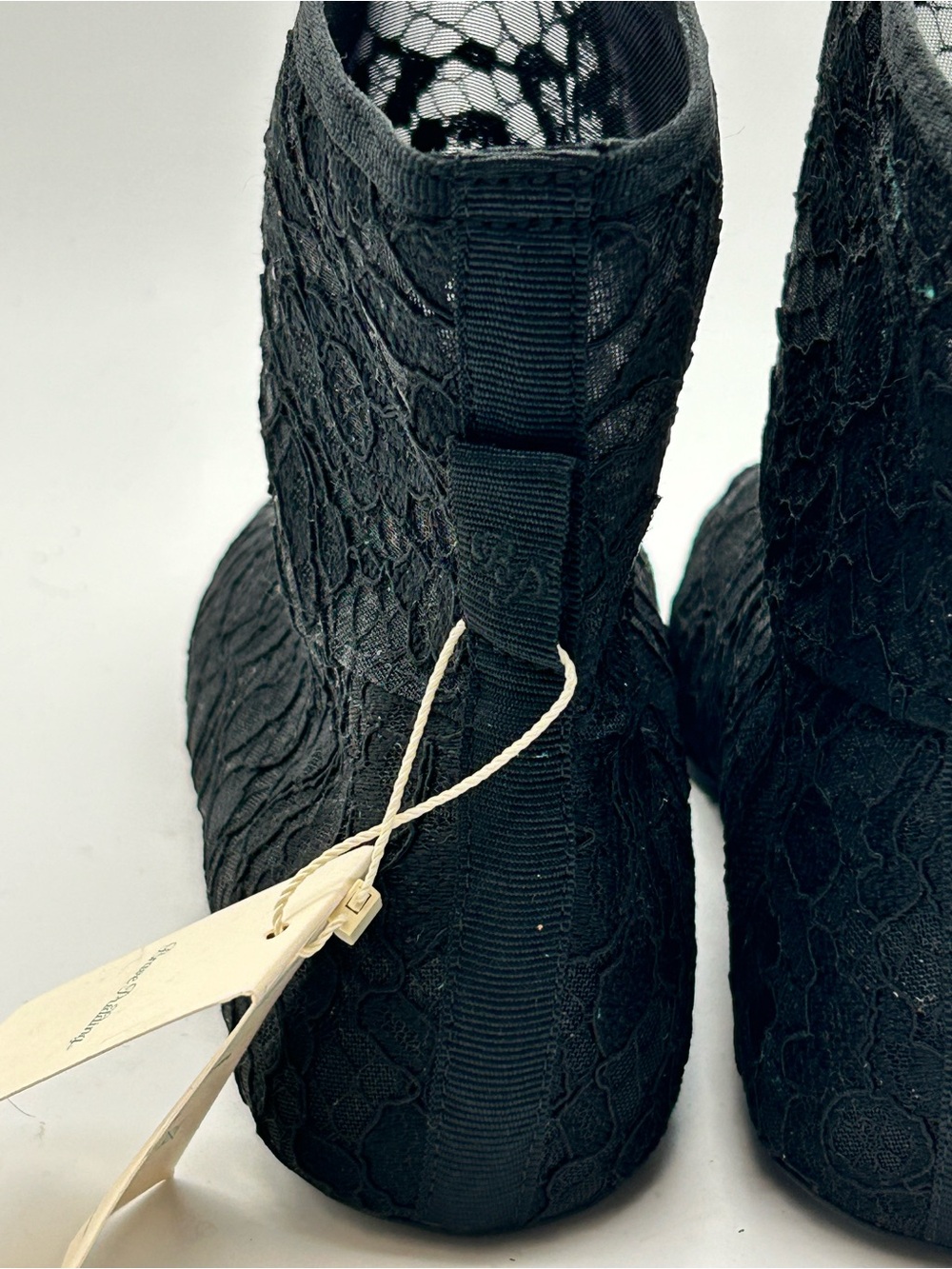 NWT Brave Pudding Black “Evening Strolls” Lace Booties - Picture 4 of 10